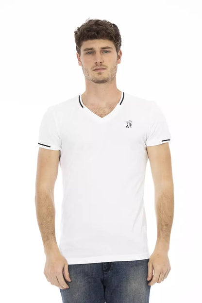 Trussardi Action Weißes Baumwoll-T-Shirt für Herren