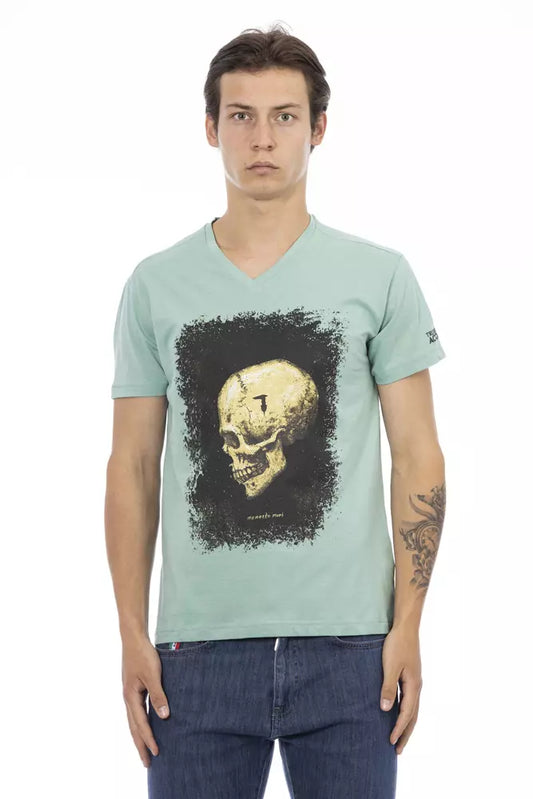 Trussardi Action Grünes Baumwoll-Herren-T-Shirt
