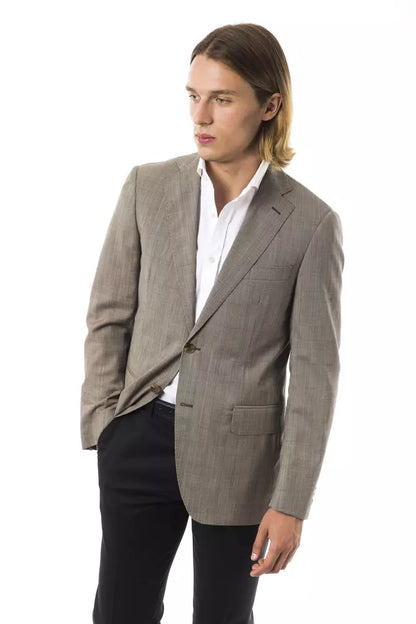 Herrenblazer aus grauer Wolle von Uominitaliani