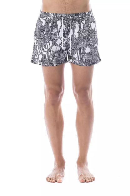 Roberto Cavalli Sport Herren-Badehose aus schwarzem Polyester
