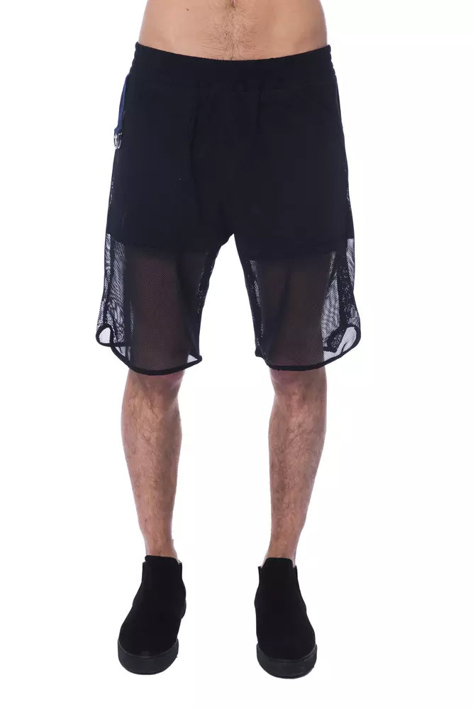 Nicolo Tonetto Schwarze Polyester-Herrenshorts
