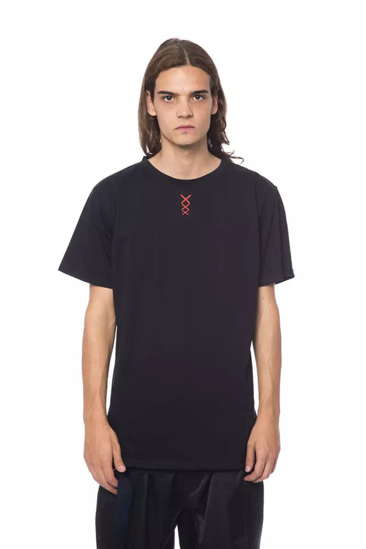 Nicolo Tonetto Schwarzes Herren-T-Shirt aus Baumwolle