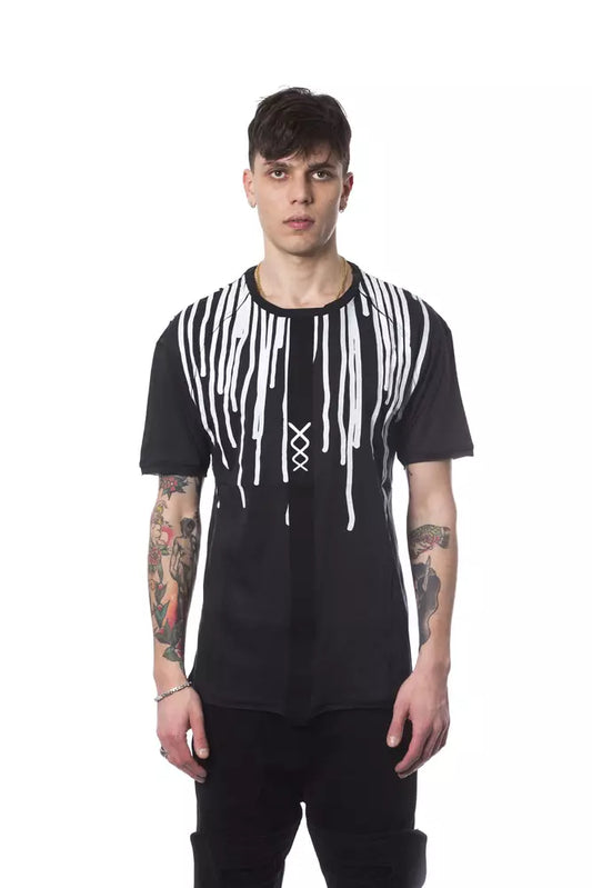 Nicolo Tonetto Schwarzes Herren-T-Shirt aus Baumwolle