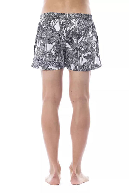Roberto Cavalli Sport Herren-Badehose aus schwarzem Polyester