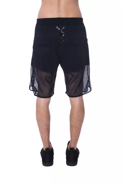 Nicolo Tonetto Schwarze Polyester-Herrenshorts