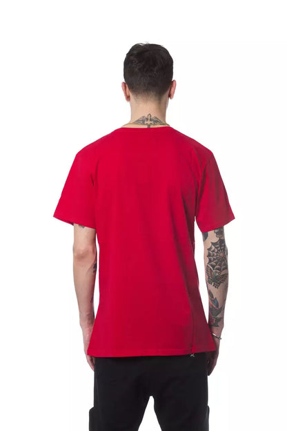 Nicolo Tonetto Rotes Herren-T-Shirt aus Baumwolle
