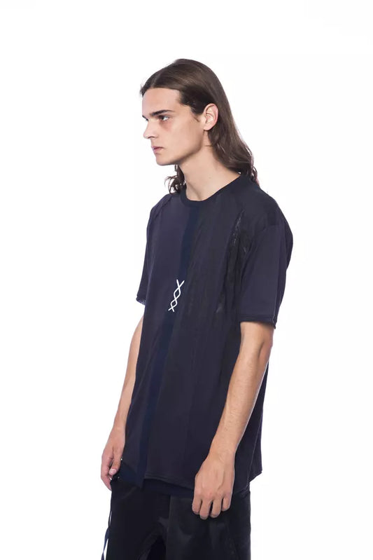 Nicolo Tonetto Herren-T-Shirt aus blauer Baumwolle
