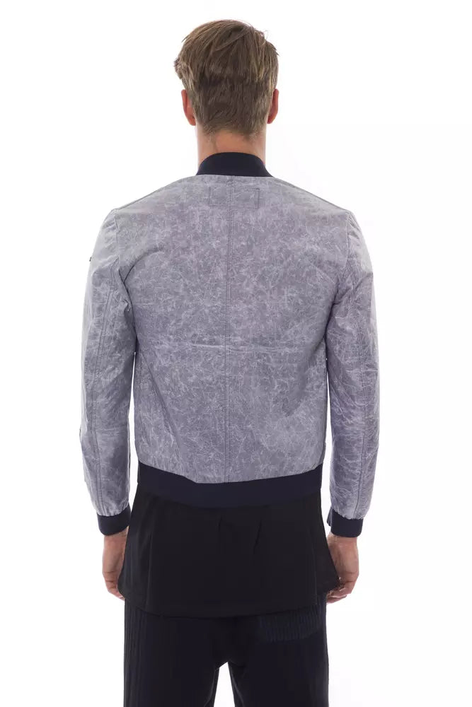 Nicolo Tonetto Graue Herren-Bomberjacke aus Polyester