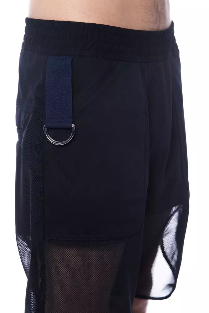 Nicolo Tonetto Schwarze Polyester-Herrenshorts