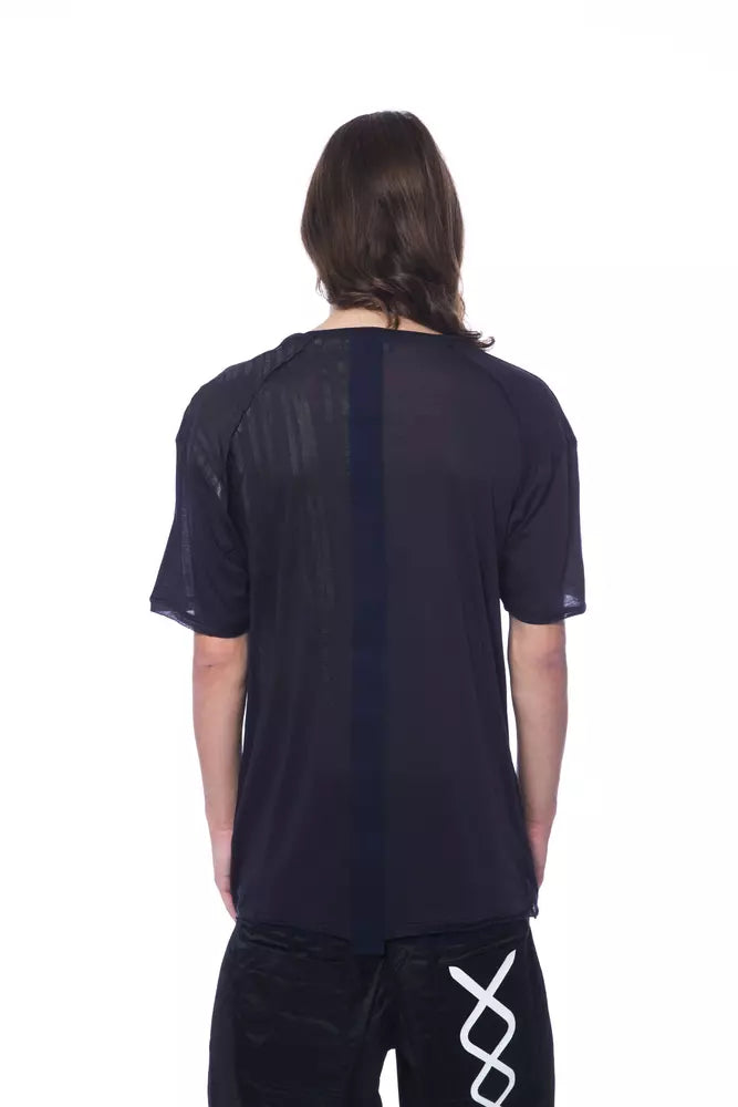 Nicolo Tonetto Herren-T-Shirt aus blauer Baumwolle