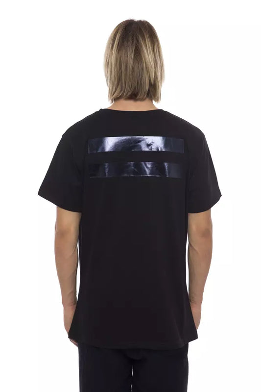 Nicolo Tonetto Schwarzes Herren-T-Shirt aus Baumwolle