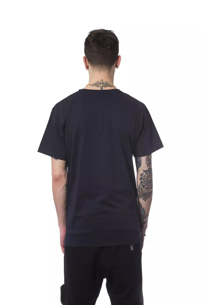 Nicolo Tonetto Herren-T-Shirt aus blauer Baumwolle