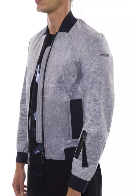 Nicolo Tonetto Graue Herren-Bomberjacke aus Polyester