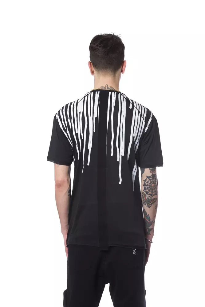 Nicolo Tonetto Schwarzes Herren-T-Shirt aus Baumwolle