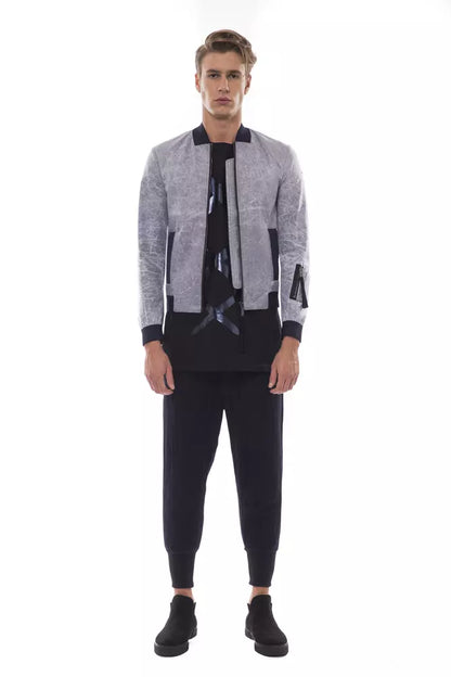 Nicolo Tonetto Graue Herren-Bomberjacke aus Polyester