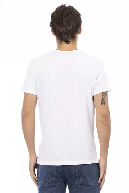 Trussardi Action Herren-T-Shirt aus weißer Baumwolle