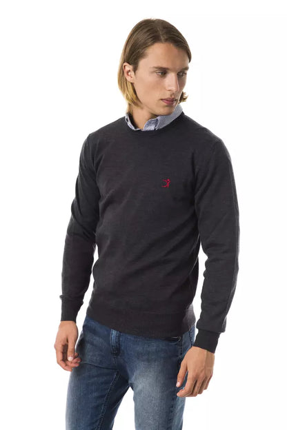 Herrenpullover aus grauer Merinowolle von Uominitaliani
