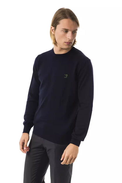 Herrenpullover aus blauer Merinowolle von Uominitaliani