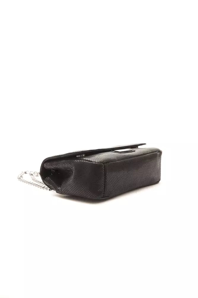 Pompei Donatella – Umhängetasche aus schwarzem Leder für Damen
