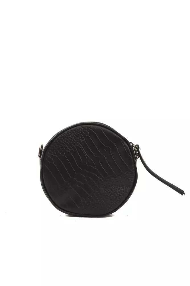 Pompei Donatella – Umhängetasche aus schwarzem Leder für Damen