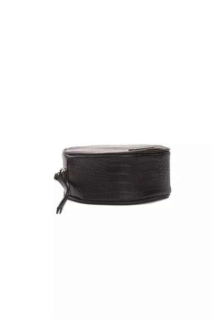 Pompei Donatella – Umhängetasche aus schwarzem Leder für Damen