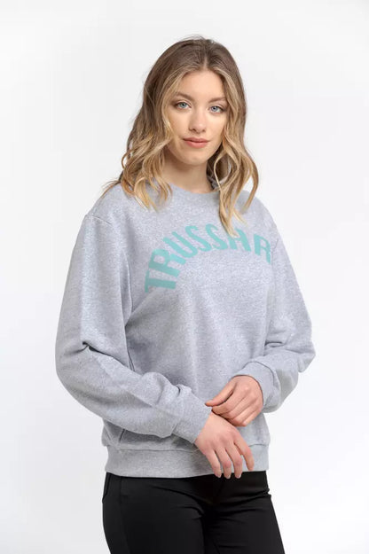 Trussardi Graues Baumwoll-Sweatshirt für Damen