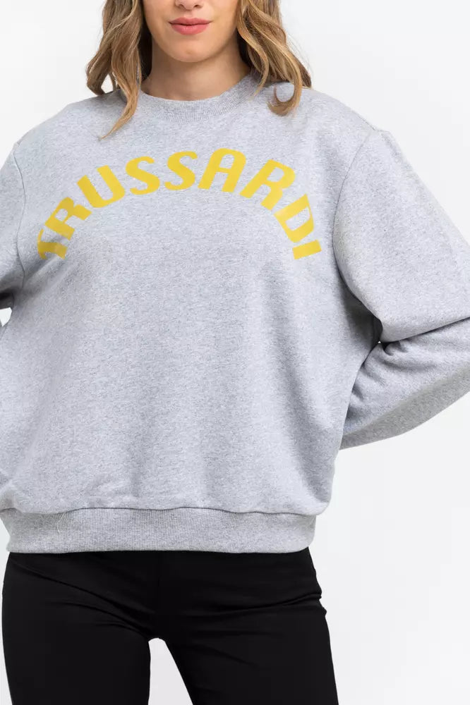 Trussardi Graues Baumwoll-Sweatshirt für Damen