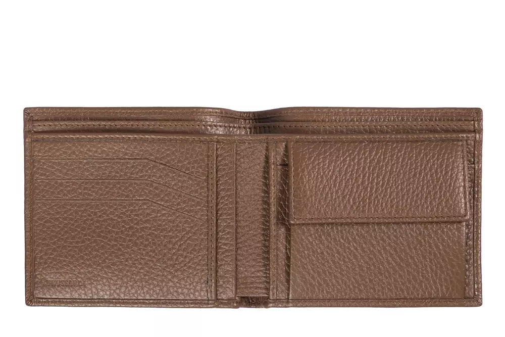 Trussardi Herren-Geldbörse aus braunem Leder