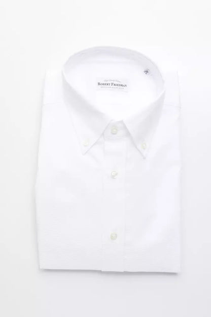 Robert Friedman White Cotton Men's Shirt