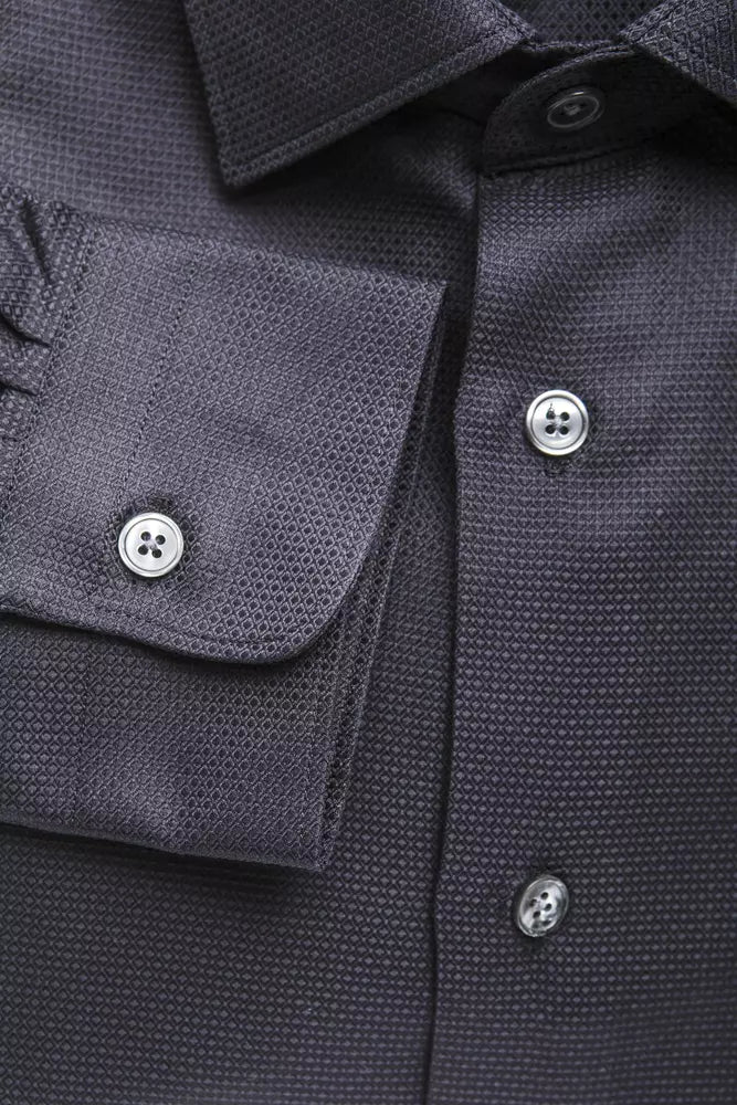 Robert Friedman Herrenhemd aus blauer Baumwolle