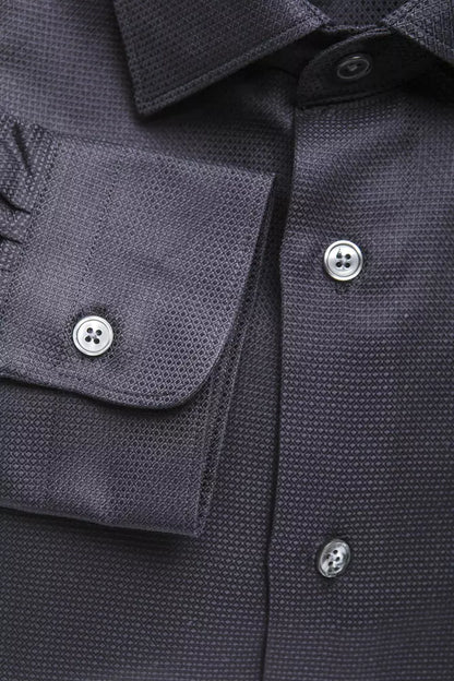 Robert Friedman Herrenhemd aus blauer Baumwolle