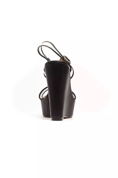 Péché Originel Damen-Sandale aus schwarzem Polyethylen