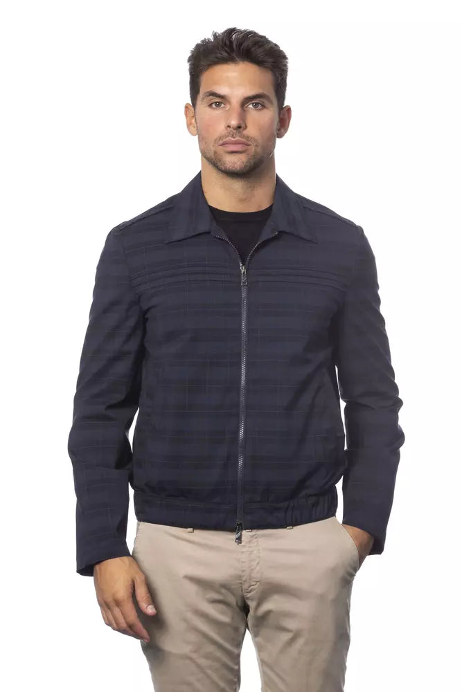 Verri Blue Wool Herren Bomberjacke
