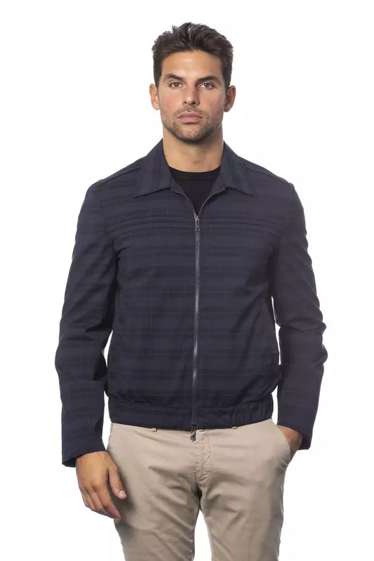 Verri Blue Wool Herren Bomberjacke