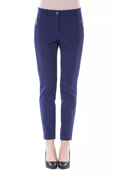 BYBLOS Blaue Slim Fit-Hose aus Polyester für Damen