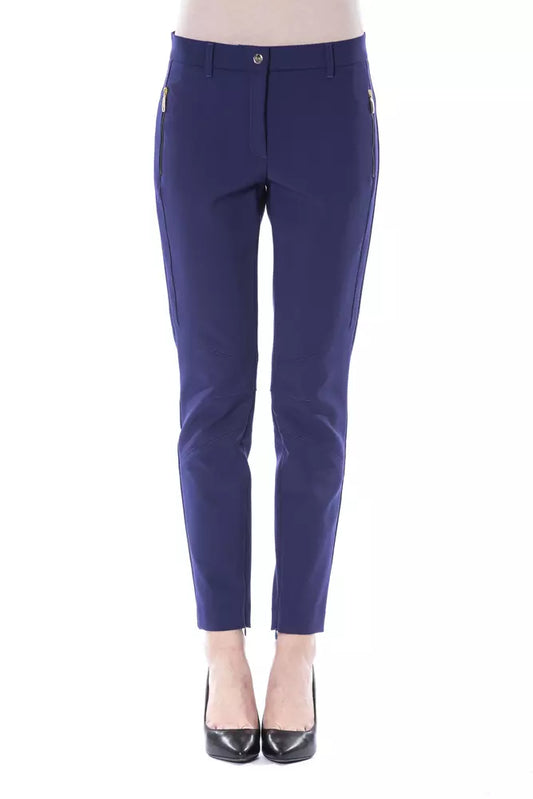 BYBLOS Blaue Slim Fit-Hose aus Polyester für Damen