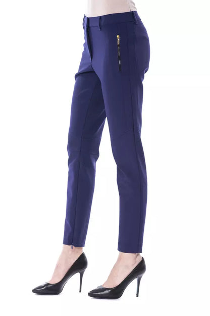 BYBLOS Blaue Slim Fit-Hose aus Polyester für Damen