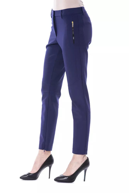 BYBLOS Blaue Slim Fit-Hose aus Polyester für Damen