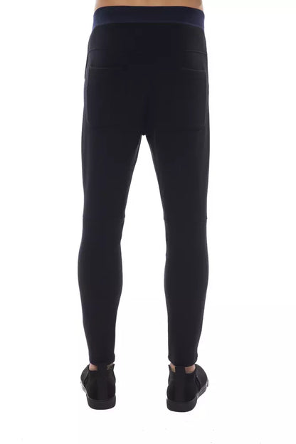 Nicolo Tonetto Black Viscose Men Pant