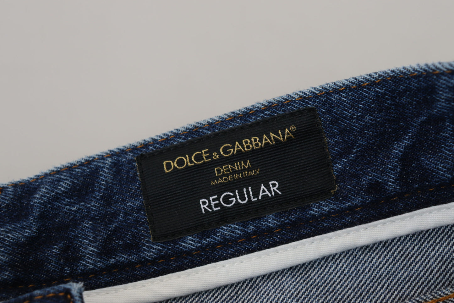 Dolce &amp; Gabbana Blaue zerfetzte Herren-Jeans aus Baumwolle