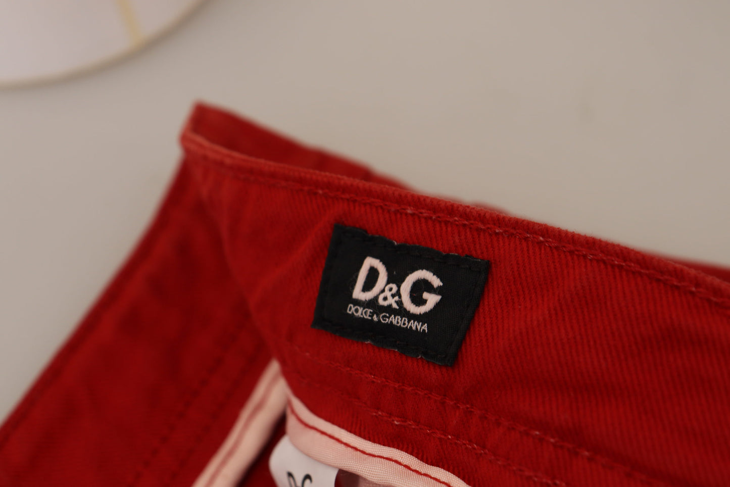 Dolce &amp; Gabbana Rote Straight Fit Jeans aus Baumwolle für Herren