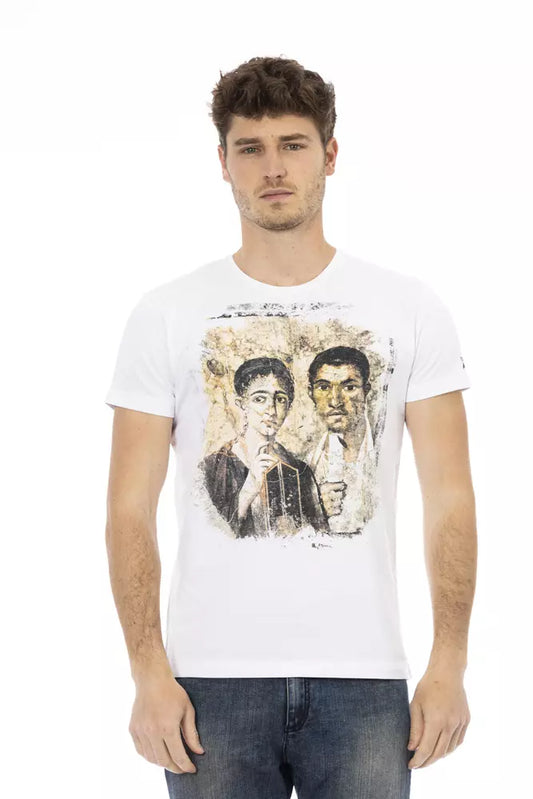 Trussardi Action Weißes Baumwoll-T-Shirt für Herren