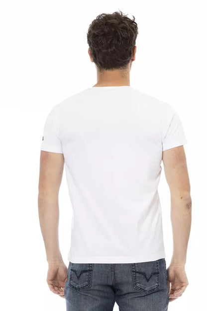 Trussardi Action Weißes Baumwoll-T-Shirt für Herren