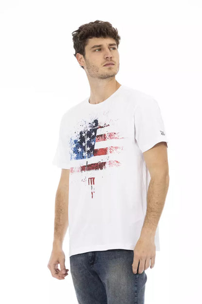 Trussardi Action Herren-T-Shirt aus weißer Baumwolle