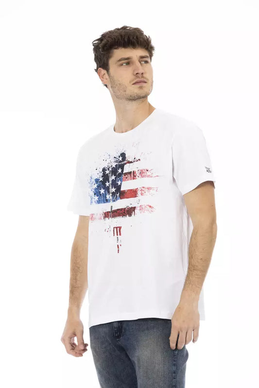 Trussardi Action Herren-T-Shirt aus weißer Baumwolle
