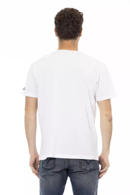 Trussardi Action Herren-T-Shirt aus weißer Baumwolle