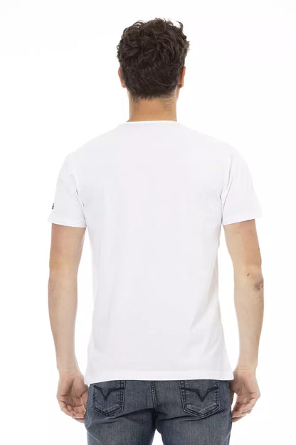 Trussardi Action Weißes Baumwoll-T-Shirt für Herren