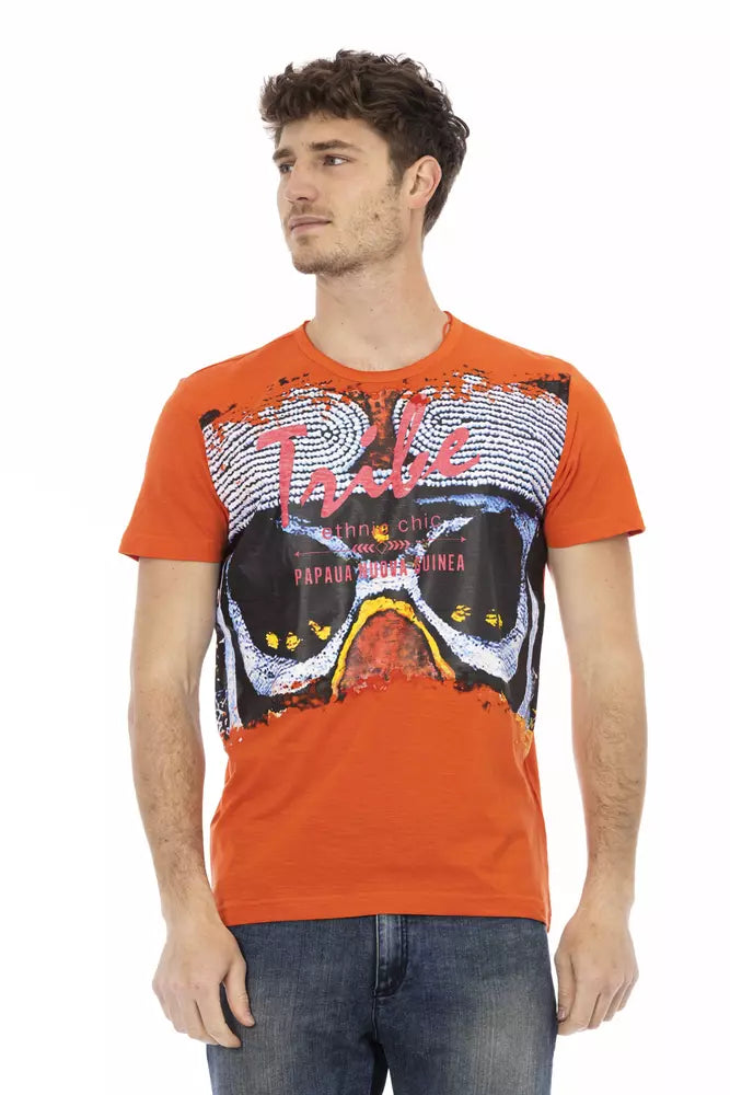 Trussardi Action Orange Baumwoll-Herren-T-Shirt