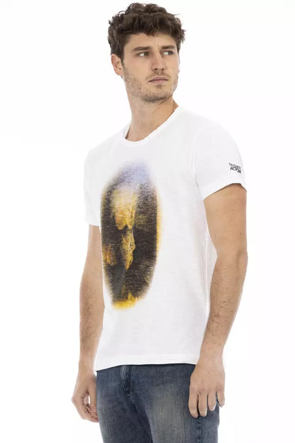 Trussardi Action Herren-T-Shirt aus weißer Baumwolle