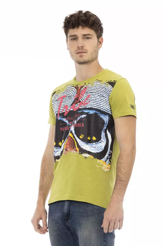 Trussardi Action Grünes Baumwoll-Herren-T-Shirt